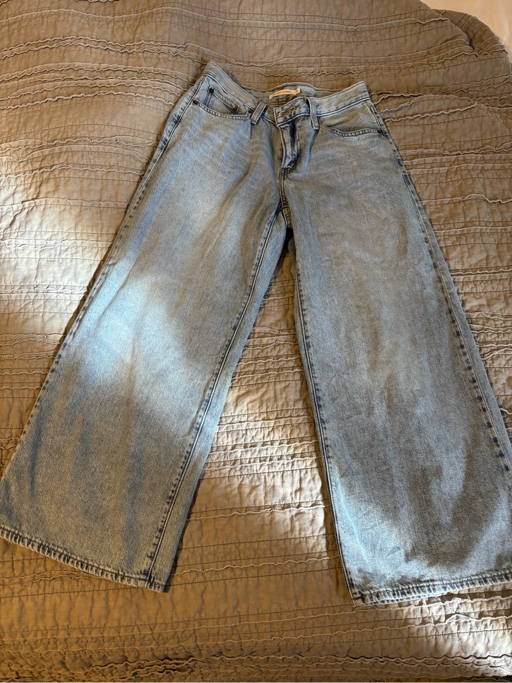 Levi's Wide-Leg Washed Blue Denim Jeans